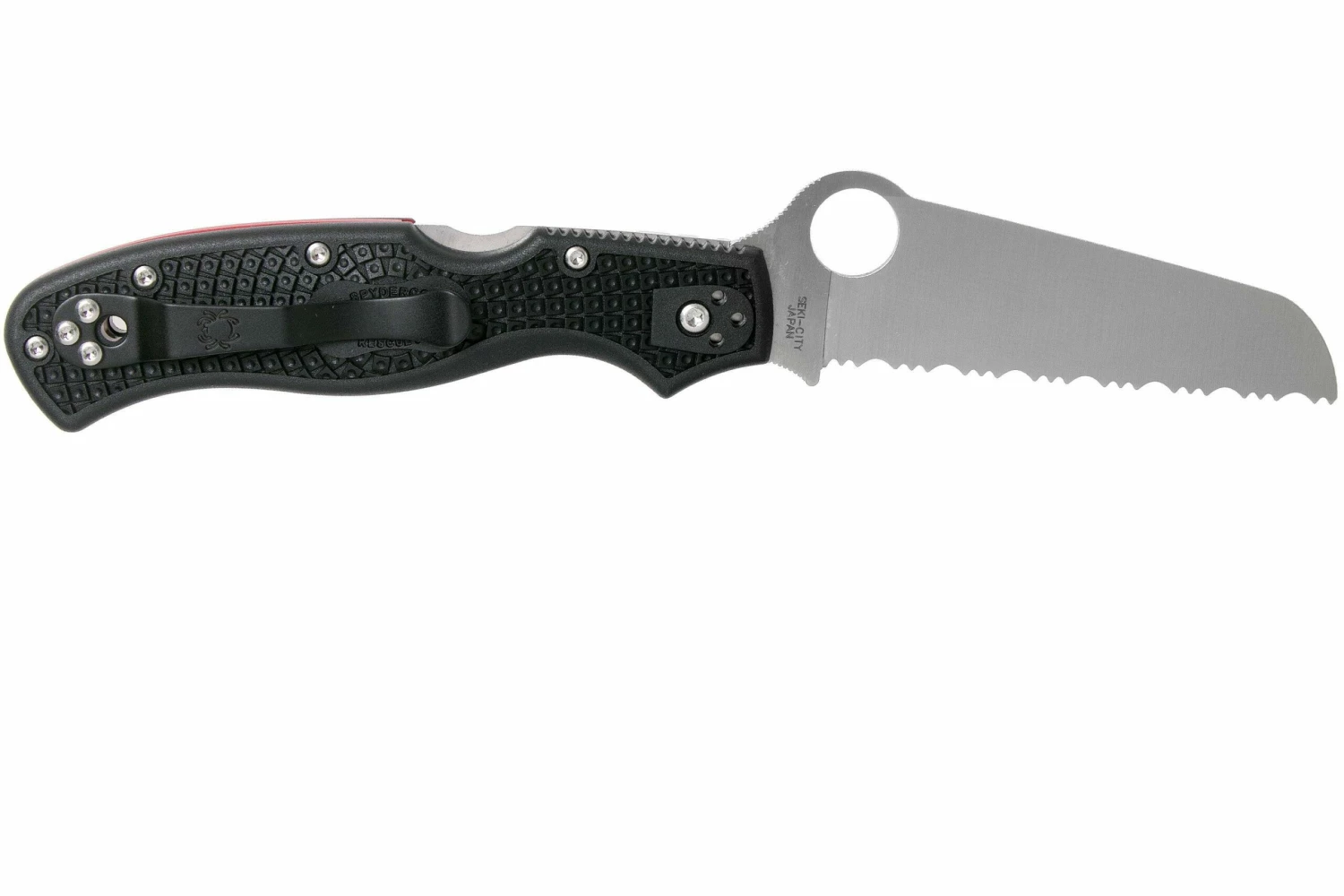 Spyderco Rescue 3 Thin Red Line C14FSBKRD3 Cuchillo De Rescate De Sierra 4 Spyderco Rescue 3 Thin Red Line C14FSBKRD3 Cuchillo De Rescate De Sierra - Imagen 2