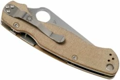 Spyderco C81MPCW2 Paramilitary 2 Brown Canvas Micarta CruWear Navaja -KNIVESANDTOOLS Ventas SPC81MPCW2 04 spyderco