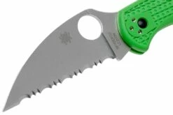 Spyderco Salt 2 Green Wharncliffe LC200N C88FSWCGR2 Serrated Navaja -KNIVESANDTOOLS Ventas SPC88FSWCGR2 03 spyderco
