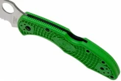 Spyderco Salt 2 Green Wharncliffe LC200N C88FSWCGR2 Serrated Navaja -KNIVESANDTOOLS Ventas SPC88FSWCGR2 07 spyderco