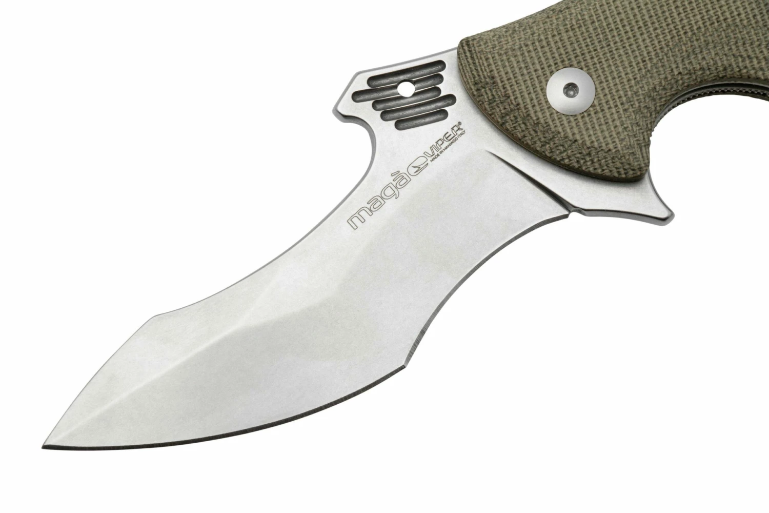 Viper Magà V5912CG N690 Böhler Stone Washed, Green Canvas Micarta, Navaja 5 Viper Magà V5912CG N690 Böhler Stone Washed, Green Canvas Micarta, Navaja - Imagen 3