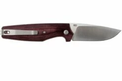 Viper Dan 1 5928CBR Burgundy Micarta N690, Drop-point