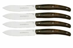 Viper Costata VT7502-04ZI, Juego De Cuchillos De Carne De 4 Piezas, Madera De Ziricote