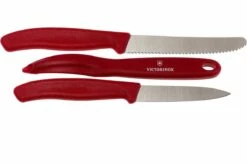 Victorinox SwissClassic Cuchillo De Verduras Rojo, Set De 3, 6.7111.31 -KNIVESANDTOOLS Ventas VT6 7111 31 02 victorinox vt6 7111 31 02