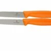 Victorinox SwissClassic Dentado/liso Cuchillo De Verduras Naranja 10 Cm, Set De 2 VT6-7796-L9B