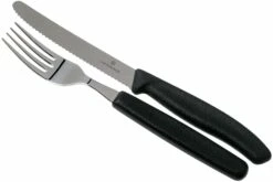 Victorinox SwissClassic 6.7833.12, Juego De Cuchillos Para Tomate De 12 Piezas, Negro