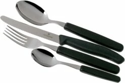 Victorinox SwissClassic 6.7833.24, Juego De Cubiertos De 24 Piezas Con Cuchillo Para Tomates, Negro
