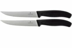Victorinox SwissClassic Cuchillo Para Carne/-pizza Negro, Set De 2, 6.7933.12B