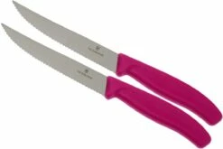 Victorinox SwissClassic Cuchillo Para Carne/-pizza Rosa, Set De 2, 6.7936.12L5B