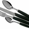 Victorinox Swiss Modern 6.9093.12W.24, Set De Cubiertos De 24 Piezas Con Cuchillo Para Carne, Negro