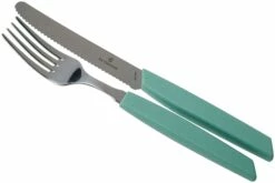 Victorinox Swiss Modern 6.9096.11W41.12, Juego De Cubiertos De 12 Piezas Con Cuchillo De Tomate, Verde