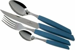 Victorinox Swiss Modern 6.9096.12W2.24, Set De Cubiertos De 24 Piezas Con Cuchillo Para Carne, Azul