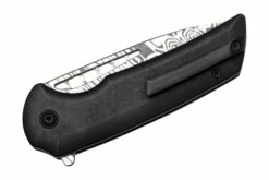 WE Knife Mini Malice WE054BL-DS1, Black Titanium, Damasteel Heimskringla Navaja -KNIVESANDTOOLS Ventas WKWE054BL DS1 04 weknife