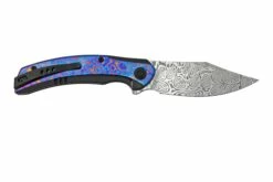 WE Knife Snick WE19022F-DS1 Damasteel, Timascus Navaja -KNIVESANDTOOLS Ventas WKWE19022F DS1 02 weknife