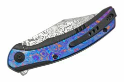 WE Knife Snick WE19022F-DS1 Damasteel, Timascus Navaja -KNIVESANDTOOLS Ventas WKWE19022F DS1 07 weknife