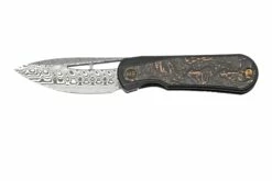 WE Knife Baloo WE21033-DS1 Damasteel, Black Titanium/Grey Carbonfiber, Navaja