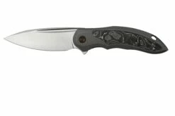 WE Knife Makani WE21048B-2, Grey Titanium, Aluminium Foil Carbonfiber Inlay, CPM 20CV Navaja