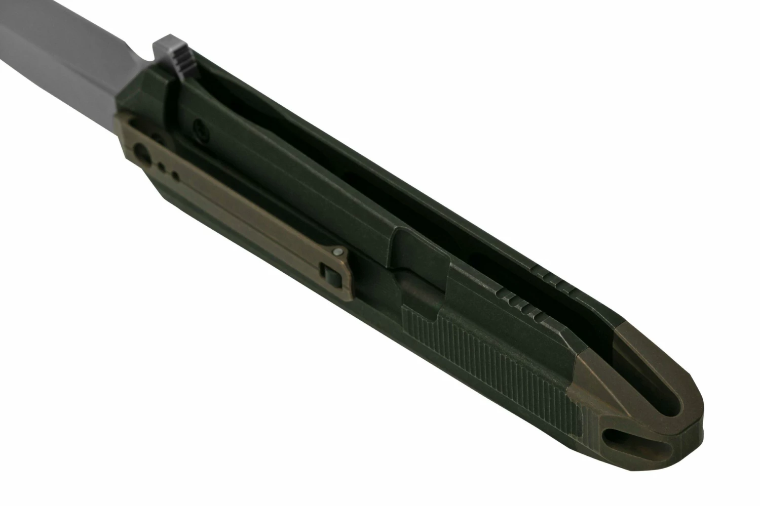 WE Knife Diatomic WE22032-3 Black Titanium Bronze Accents, Bead Blasted Single Edge Navaja 6 WE Knife Diatomic WE22032-3 Black Titanium Bronze Accents, Bead Blasted Single Edge Navaja - Imagen 4