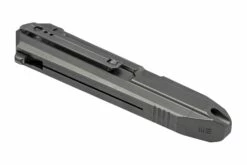 WE Knife Diatomic WE22032-DS1 Gray Bead Blast Titanium, Hakkapella Damasteel Single Edge Navaja -KNIVESANDTOOLS Ventas WKWE22032 DS1 06 weknife