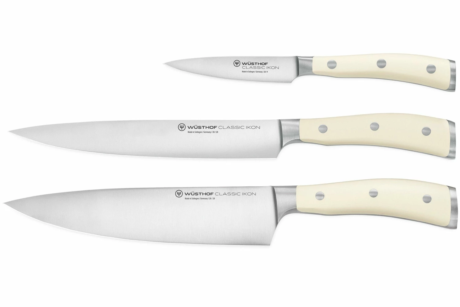 Wüsthof Classic Ikon Blanco Juego De Cuchillo 3-uds 5 Wüsthof Classic Ikon Blanco Juego De Cuchillo 3-uds - Imagen 3