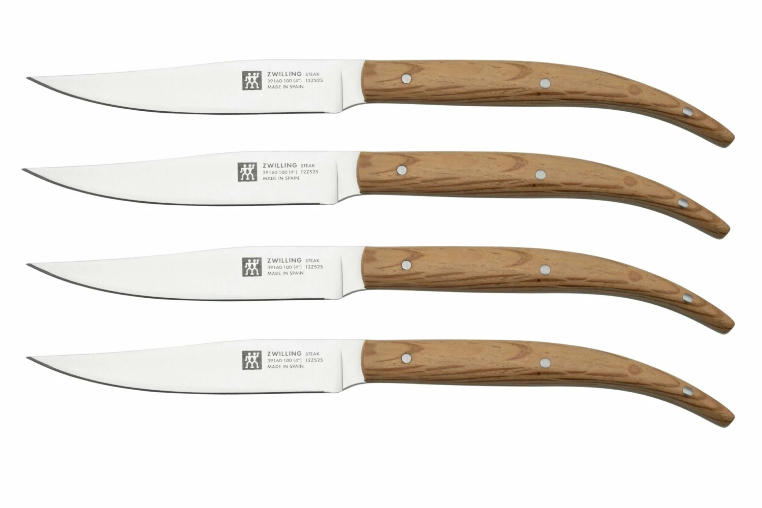 Zwilling Steak 39160, Juego De 4 Cuchillos Para Carne, Encina 3 Zwilling Steak 39160, Juego De 4 Cuchillos Para Carne, Encina